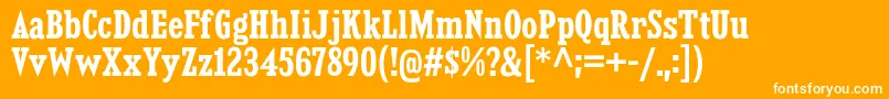 KingsbridgeCdBd Font – White Fonts on Orange Background