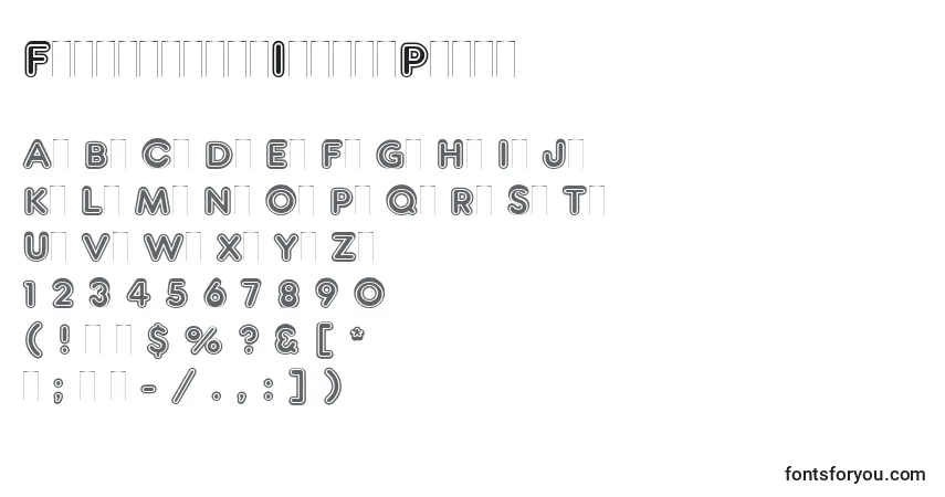 Fuente FrankfurterInlinePlain - alfabeto, números, caracteres especiales