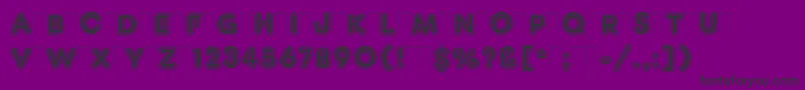 FrankfurterInlinePlain Font – Black Fonts on Purple Background