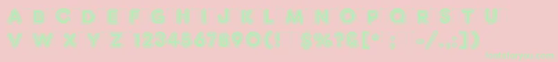 フォントFrankfurterInlinePlain – ピンクの背景に緑の文字