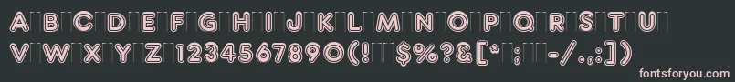 FrankfurterInlinePlain Font – Pink Fonts on Black Background