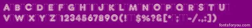 FrankfurterInlinePlain Font – Pink Fonts on Purple Background