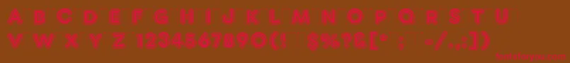 FrankfurterInlinePlain Font – Red Fonts on Brown Background