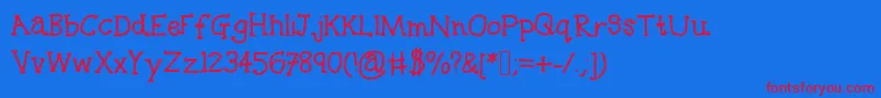 Bananananananana Font – Red Fonts on Blue Background