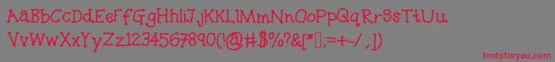 Bananananananana Font – Red Fonts on Gray Background