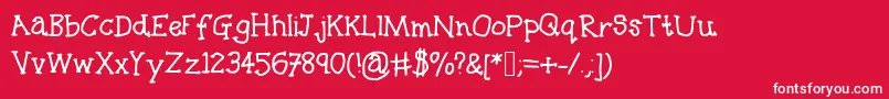 Bananananananana Font – White Fonts on Red Background