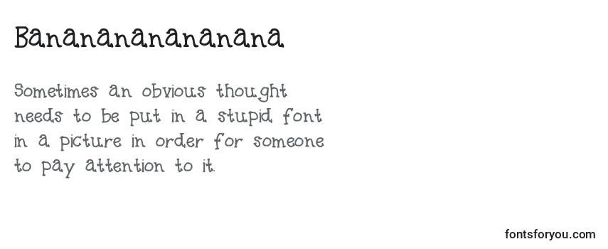 Review of the Bananananananana Font