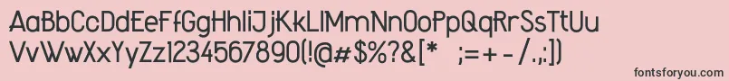 AmateurRegular Font – Black Fonts on Pink Background