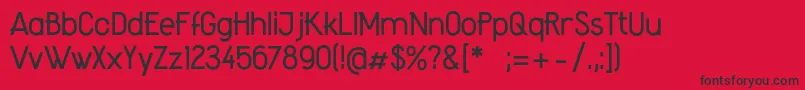 AmateurRegular Font – Black Fonts on Red Background