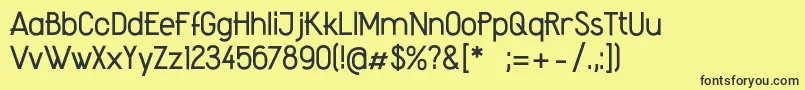 AmateurRegular Font – Black Fonts on Yellow Background