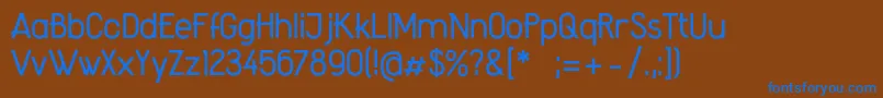 AmateurRegular Font – Blue Fonts on Brown Background