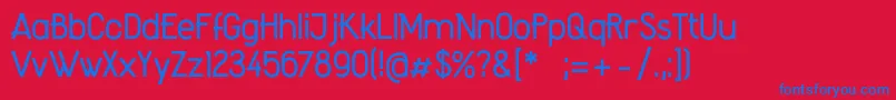 AmateurRegular Font – Blue Fonts on Red Background