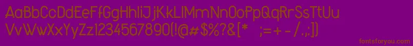 AmateurRegular Font – Brown Fonts on Purple Background