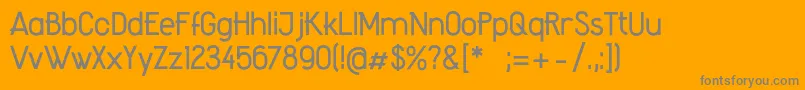 fuente AmateurRegular – Fuentes Grises Sobre Fondo Naranja