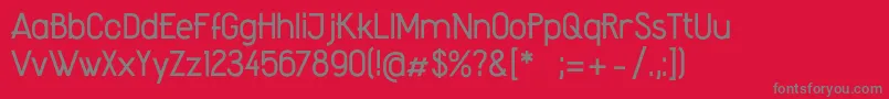 AmateurRegular Font – Gray Fonts on Red Background