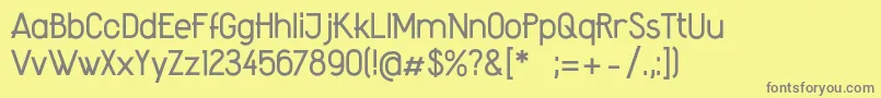 AmateurRegular Font – Gray Fonts on Yellow Background