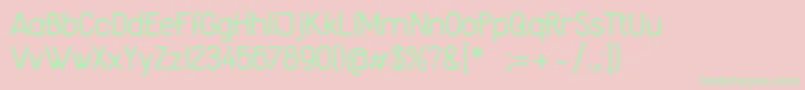AmateurRegular Font – Green Fonts on Pink Background
