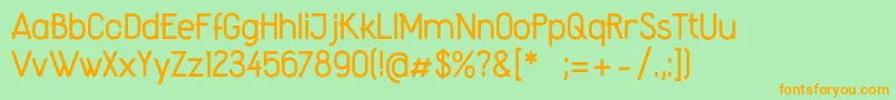 AmateurRegular Font – Orange Fonts on Green Background