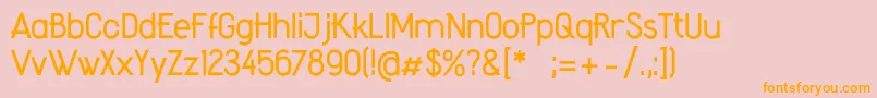 AmateurRegular Font – Orange Fonts on Pink Background