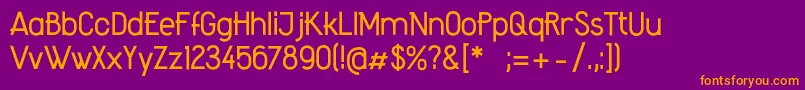 AmateurRegular Font – Orange Fonts on Purple Background
