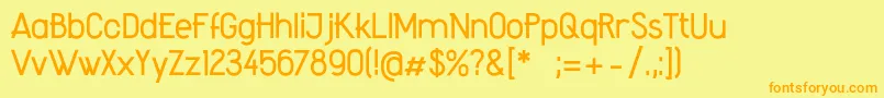 AmateurRegular Font – Orange Fonts on Yellow Background