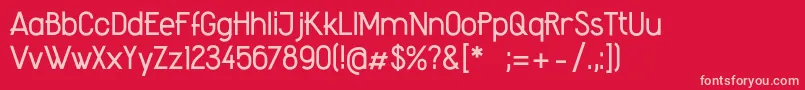 Подробнее о шрифте AmateurRegular Шрифт AmateurRegular – розовые шрифты на красном фоне
