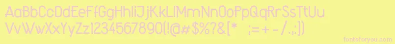 AmateurRegular Font – Pink Fonts on Yellow Background