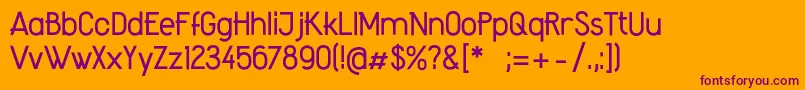 AmateurRegular-Schriftart – Violette Schriften auf orangefarbenem Hintergrund