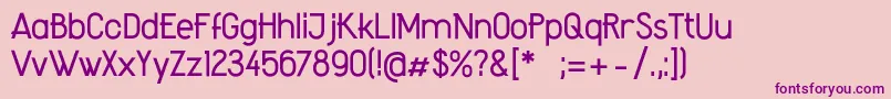 AmateurRegular Font – Purple Fonts on Pink Background