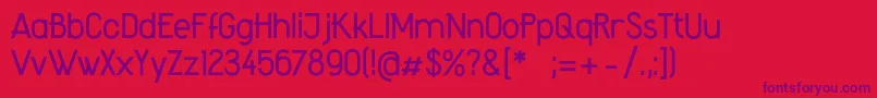 AmateurRegular Font – Purple Fonts on Red Background