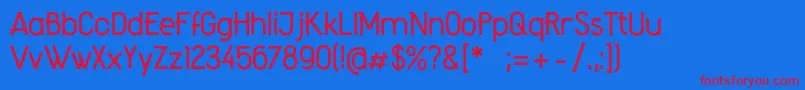 AmateurRegular Font – Red Fonts on Blue Background