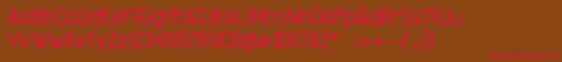 AmateurRegular Font – Red Fonts on Brown Background