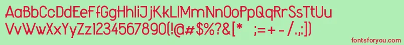 AmateurRegular Font – Red Fonts on Green Background