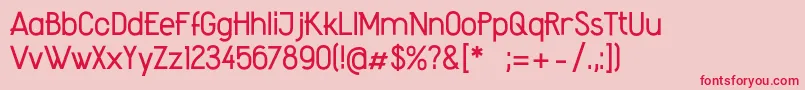 AmateurRegular Font – Red Fonts on Pink Background
