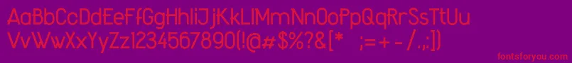 Czcionka AmateurRegular – czerwone czcionki na fioletowym tle