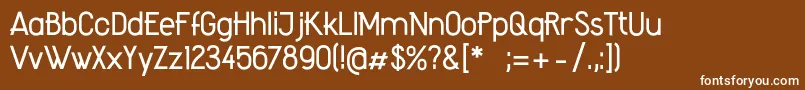 AmateurRegular Font – White Fonts on Brown Background