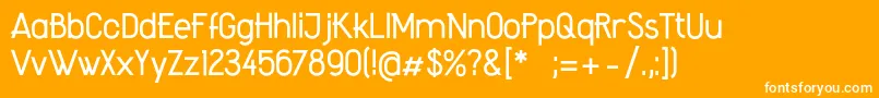 AmateurRegular Font – White Fonts on Orange Background