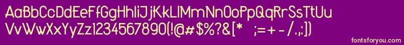 AmateurRegular Font – Yellow Fonts on Purple Background