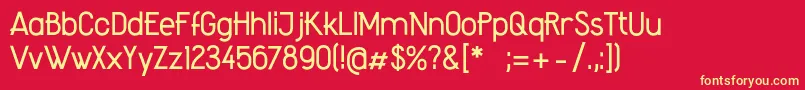 AmateurRegular Font – Yellow Fonts on Red Background