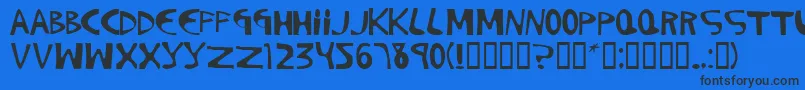 Pigment08 Font – Black Fonts on Blue Background