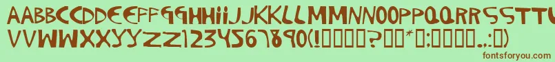 Pigment08 Font – Brown Fonts on Green Background