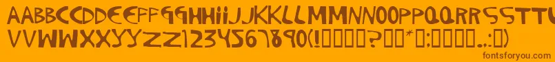 Pigment08 Font – Brown Fonts on Orange Background