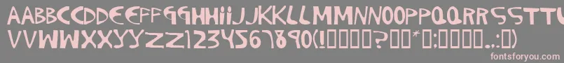 Pigment08 Font – Pink Fonts on Gray Background