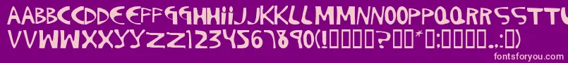 Pigment08 Font – Pink Fonts on Purple Background