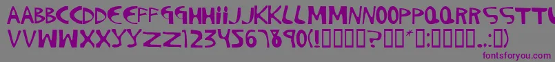 Pigment08 Font – Purple Fonts on Gray Background