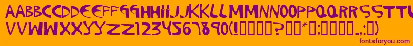 Pigment08 Font – Purple Fonts on Orange Background