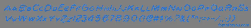 Berserkeri Font – Blue Fonts on Gray Background