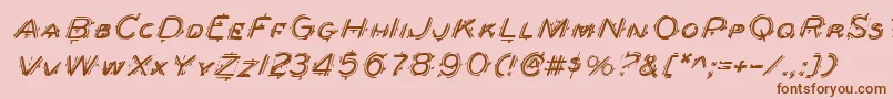 More about Berserkeri Font Berserkeri Font – Brown Fonts on Pink Background