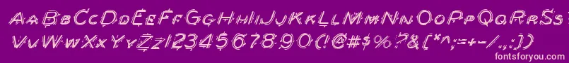 Berserkeri Font – Pink Fonts on Purple Background