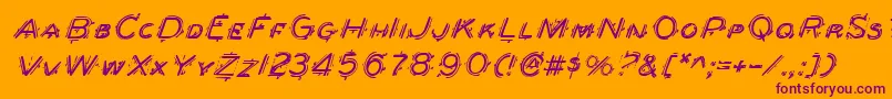 More about Berserkeri Font Berserkeri Font – Purple Fonts on Orange Background